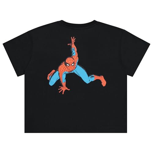 Marvel Ladies Comics Group Shirt - Spiderman, Ironman, Captain America & Hulk Tee - Throwback Classic T-Shirt2