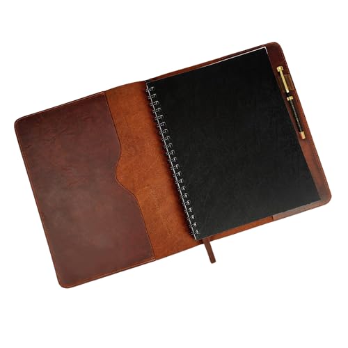 CestAntiQ, Heavy Duty Full Grain Leather Journal Cover (8.5...