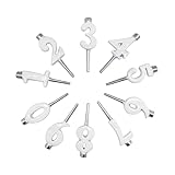 MARIPOSA White Candle Number Holder Set| White | Brillante | Gifts | CANDLEHOLDERS | Recycled SANDCAST Aluminum | Handmade in Mexico