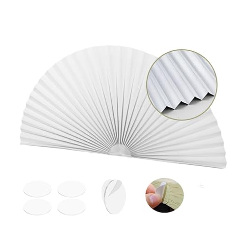 Half Round Window Shade,100% Blackout Blinds,Arch Window Shades Half Circle Non-Woven Fabric Self Adhesive Cordless Window Decoration Easy to Install