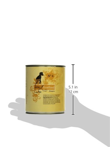 dogz finefood Hundefutter nass - N° 6 Känguru - Feinkost Nassfutter für Hunde & Welpen - getreidefrei & zuckerfrei - hoher Fleischanteil, 6 x 800 g Dose