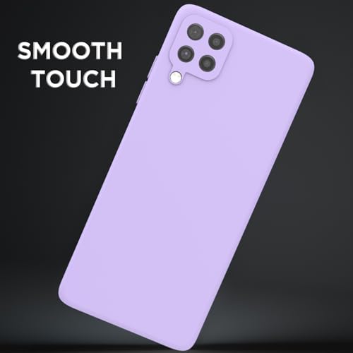 Image of Outlouders Back Cover for Samsung Galaxy M32 4G / M32 Prime / F22 4G | Camera Protection | Durable Soft Matte Silicone Bumper Case (Purple)
