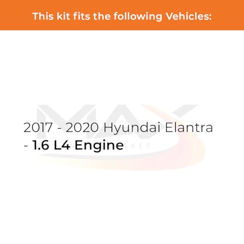 Image of MAX Advanced Brakes - Brake Kit For 2017-2020 Hyundai Elantra (1.6 L4 Engine)| Carbon Ceramic Brake and Rotor Kit Front and Rear| Daily Driving OE Replacement Brake Rotors
