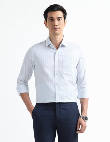 Image of Arrow Checked Slim Fit Mens Formal Shirt - Cotton, Breathable & Comfortable, Full Sleeves Shirts for Men