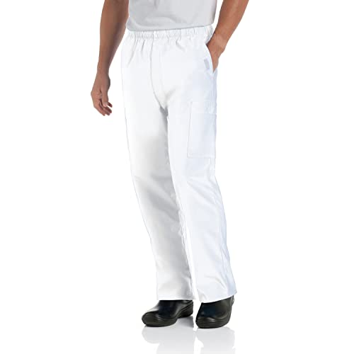 Landau Essentials Relaxed Fit 7-Pocket Elastic Cargo Scrub Pants for Men 8555