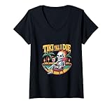 Photo Gallery donna tiki till i die scheletro tropicale divertente maglietta con collo a v Photo Gallery donna tiki till i die scheletro tropicale divertente maglietta con collo a v