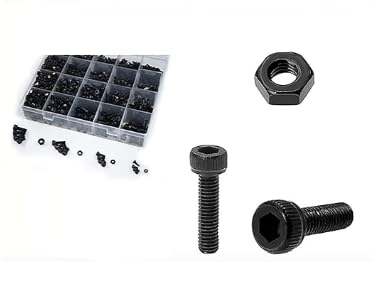Miniatura 6 de Juego de 1640 tornillos métricos M6 M5 M4 M3, tornillos métricos y tuercas, tornillos de cabeza hueca de 12.9 tornillos métricos de cabeza hexagonal