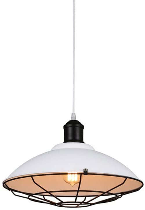 Lámpara colgante industrial de hierro con malla tipo loft E27