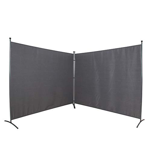 SteelAid Room Divider (Double Panel) – Folding Partition Privacy Screen for Office, Classroom, Dorm Room, Kids Room, Studio, Conference - 142
