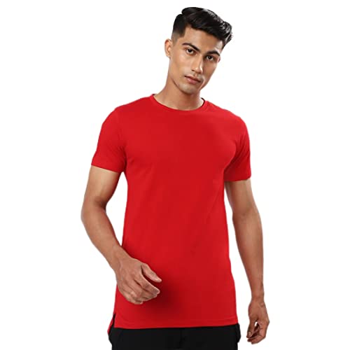 Image of Bewakoof Men's 100% Cotton Solid Regular Fit Half Sleeve Round Neck T-Shirt | Tshirt for Men Cotton| Casual Wear | Street Wear