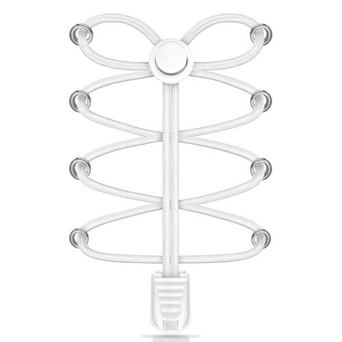 AIXMEET 1 Pares Cordones Elásticos Sin Nudo con Hebilla para Zapatillas,Elásticos Cordones para Niños y adultos, Cordones Elásticos de Goma Cordones, No es Necesario Atar Cordones de Zapatos