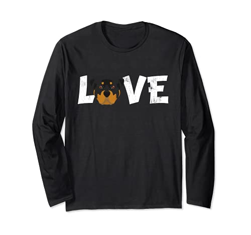 Dog Mom Dog Dad Rottweiler Dog Pet Lover Long Sleeve T-Shirt, Black