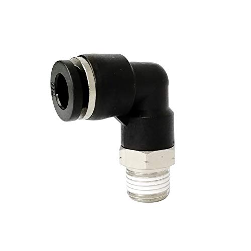 10 Pack Push To Connect Air Fittings 90 Degree Pneumatic Tube Fitting Male Elbow 1/4" Tube Od X 1/8" Npt Thread #TOP1