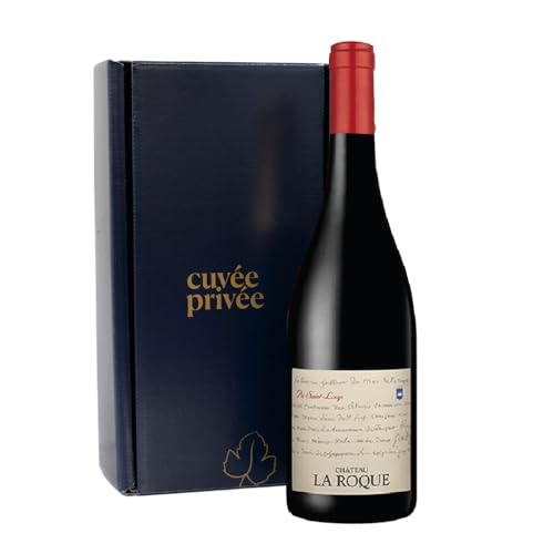 Estuche regalo Pic Saint-Loup 2023 - Vino tinto de Languedoc - Criado en cubas de hormigón - Afrutado, fresco y equilibrado - Estuche elegante para comidas y aperitivos