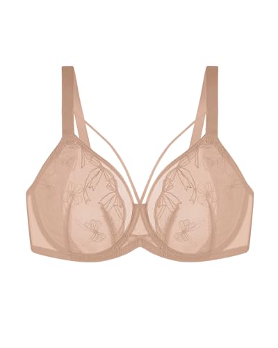 Image of HSIA Minimizer Bras for Women Full Coverage, Unlined Lace Sexy Plus Size Underwire Bra for Large Breasts
