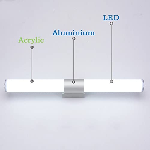 Lámpara de pared LED 40cm acrílica moderna para dormitorio y baño 4