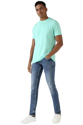Image of Peter England Men's Cotton Regular Fit Crew Round Neck Tshirt