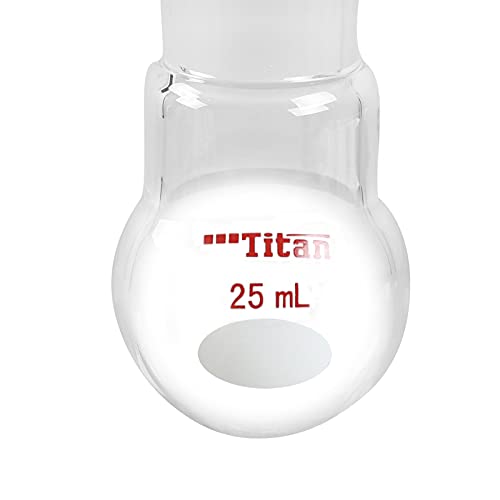Flasque col unique 24/40 pour micro-réaction chimique en verre 25 ml