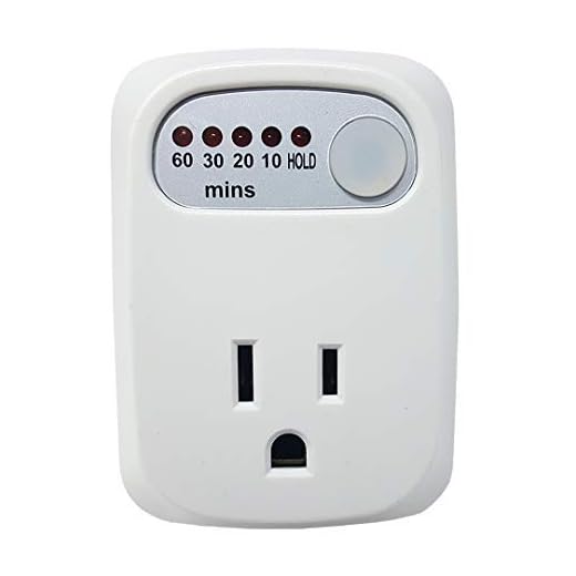 SIMPLE TOUCH Auto Shut-Off Safety Outlet, 60 min 30 min 20 min 10 min Countdown Timer with HOLD option