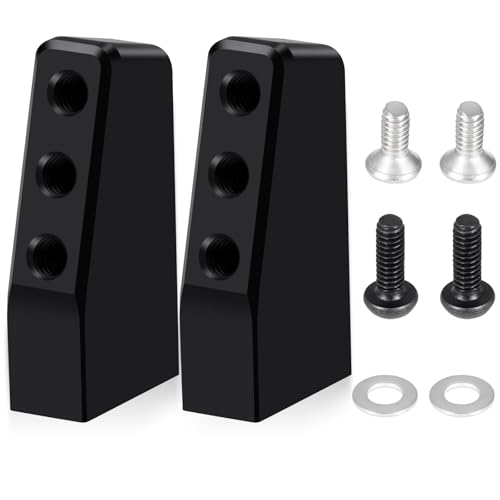 MORFUM Black RC Aluminum Servo Mount Set Upgrades Parts Accessories for Losi 1/16 Mini-B 1/18 Mini-T 2.0 RC Crawler Car Buggy - 2Pc Set Black