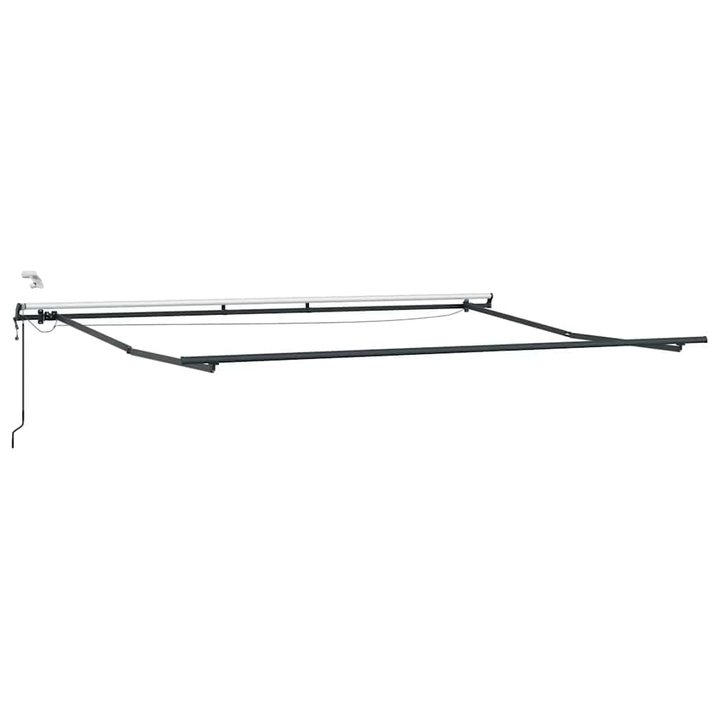 Toldo de brazo articulado blanco antracita 400 x 300 cm con LED y sensor de viento, estructura de aluminio resistente, protección solar para terraza, balcón, jardín y cafetería
