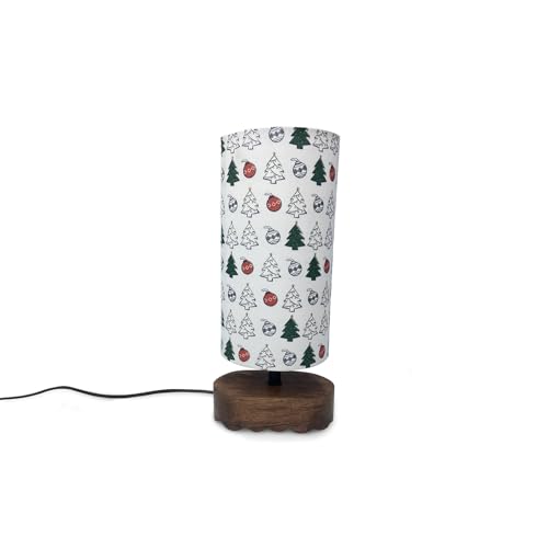 Image of ExclusiveLane 'Christams Santa' Mango Wooden Chirstmas Table Lamp for Bedroom (35.2 Cm, Without Bulb, Handcrafted) | Table Lamp for Living Room Christmas Gifts for Home Chirstmas Decoration Items