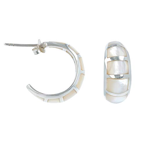 Boucles d'oreilles Flora en nacre blanche et argent 925, l'esprit de la nature sur votre peau