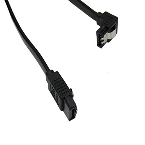 Cable SATA 3.0 18 pulgadas ángulo derecho negro miniatura 6