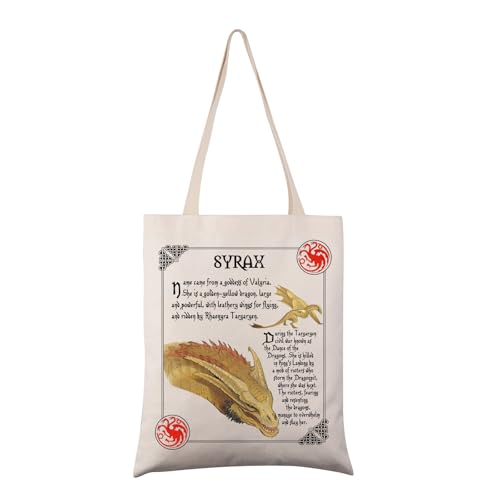 Zuo Bao Dragon Lover - Bolsa de mano para amantes de los dragones, regalo de Dragon Syrax, bolsa de la compra, regalo para amantes de la película, Syrax, CM