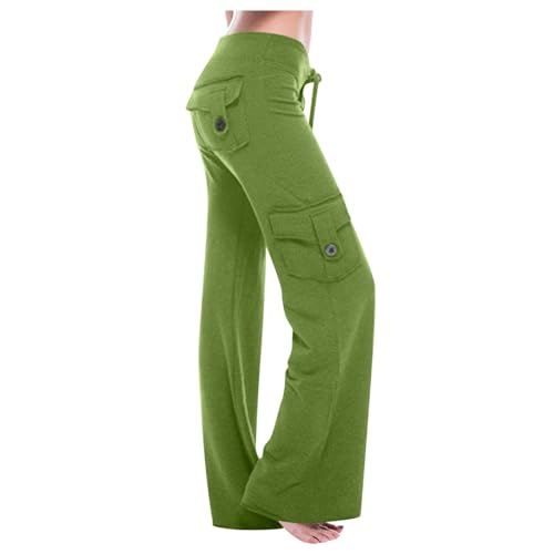 Pantalon de yoga cargo pour femme avec poches palazzo extensible