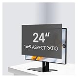 LINGDSWULING Anti-Blaulicht Blendfrei Abnehmbare 24' Privacy Screen Filter Bildschirmschutzfolie Sichtschutzfilter Abnehmbar 4-Wege Blickschutzfilter(21.5inch/47.5x26.7 cm)