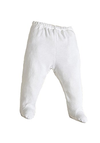 Unisex-Baby Cotton Ultra Soft Long Footies Underwear Pants 3-6 Months White