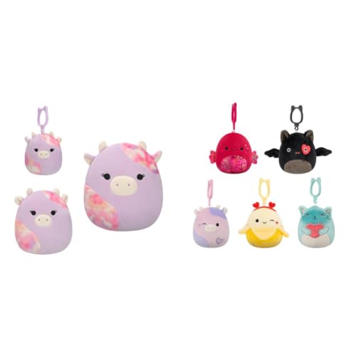 Squishmallows Peluche Pequeño Paquete 3 Vaca Suri...
