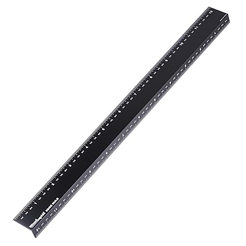 Woodraphic 12 Inch Edge Rule – CNC Aluminum Precision Layout and Marking Tool for Woodworking, Joinery, Cabinetmaking, and Edge Referencing on Straight Cuts by Woodraphic - Used condition - US$55.63