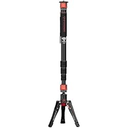 Monopod Profesional IFOOTAGE Cobra 3 A180T,3-en-1 Cámara Monopod Telescópico Video Monopod Fotografía Profesional Trípode Monopod Adecuado para Cámaras SLR y Videocámaras Aluminio 180cm