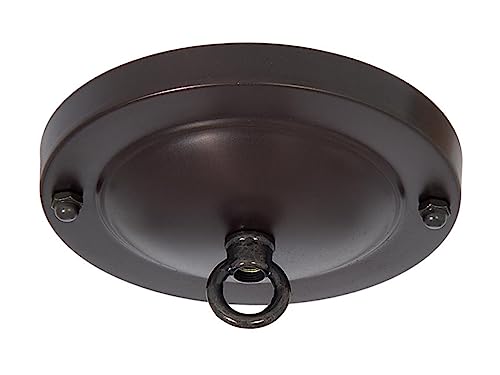 Image of B&P Lamp Bronze Ceiling Light Canopy Plate and Hardware Kit with Matching Finish
