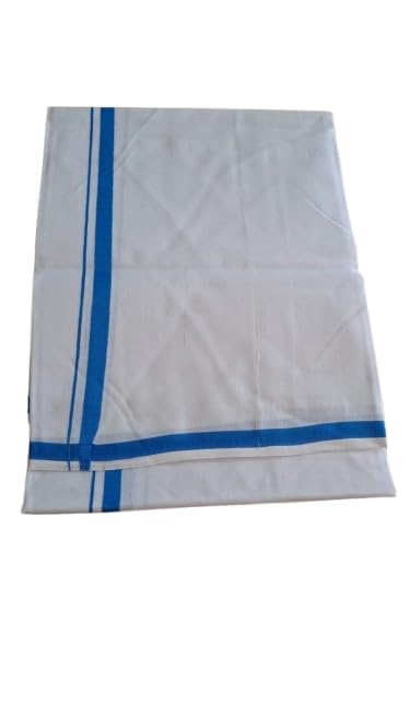 Men's White Cotton Dhoti | Traditional Mundu/Veshti | Ethnic Wear for Festivals, Weddings & Daily Use-image-47