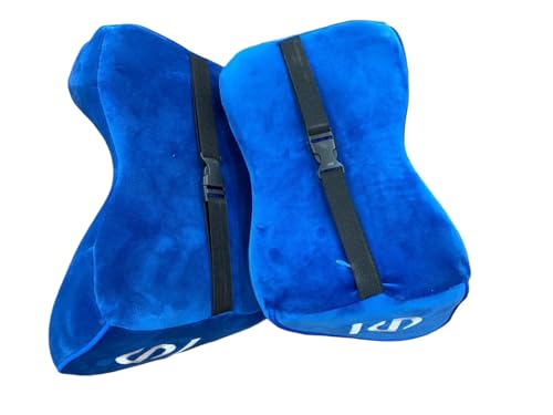 Image of Sparco Neckrest Pillow Universal Comfortable Head-Rest Neck-Rest Pillow Adjustable Cervical Universal, Blue, 1 piece
