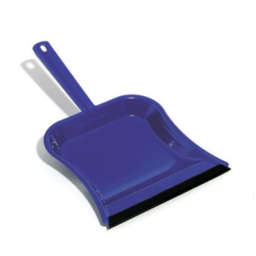 Metall-Kehrschaufel mit Gummilippe, Blau, Metall, multi-purpose, Schaufel