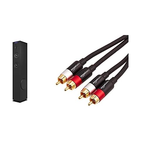 Energy Sistem Energy Tower 8 G2, Sistema De Sonido En Torre, Alámbrico, 2.1-120 W, Negro + Amazon Basics - Cable De Audio RCA Cover