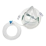Intersurgical 1143015 Sentri EcoLite Erwachsene Sauerstoffmaske mit mittlerer Konzentration und CO2-Überwachungslinie, Filter und 2,1 m Schlauch, 30 Stück