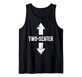 Two Seater Black Sleeveless Classic Fit 2 Seater Tank Top for Men Women Fathers Day Shirt Ideas
