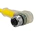 TURCK WK 4T-5-P7X2-RS 4T DOUBLE ENDED, STRAIGHT MALE CONNECTOR, M12 EUROFAST, NICKEL PLATED BRASS COUPLING, CORDSET, STANDARD PLUG BODY, RIGHT ANGLE FEMALE CONNECTOR, 3 WIRE, T BARB FITTING, 5 METER L