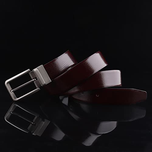 Image of Formal /Casual Genuine Italian Leather Reversible Belt for Men's /Boys. Color - Brown /Black ||Waist Size 28 to 46|| ||CSBL-ITL-LIZ||