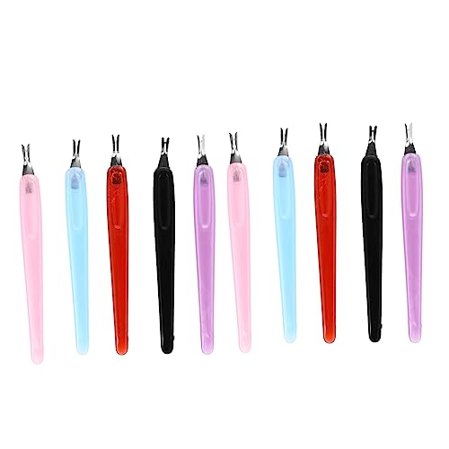 Healeved 50pcs Nail Removers Comfortable Handle Manicure Tools Forks for Nail Care