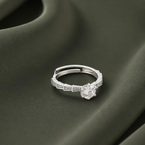 Image of SALTY Anti Tarnish Finger Ring for Women | Adjustable Fancy Jewellery Design | Fashion Accessories for Girls | Minimal Jewelry | Gift for Diwali, Christmas, Marriage, Birthday