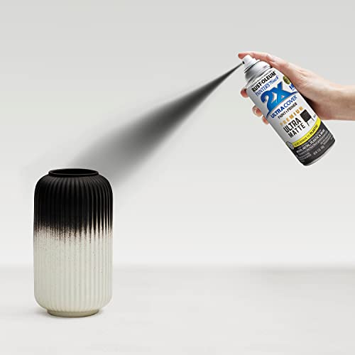 Image of Rust-Oleum Painter's Touch 2X Ultra Cover Spray Paint, Ultra Matte Black | Indoor and Outdoor Surfaces (Metal, Wood, Plastic), Fast Dry, Durable, Sprays from Any Angle, Comfort Tip, Oil Based