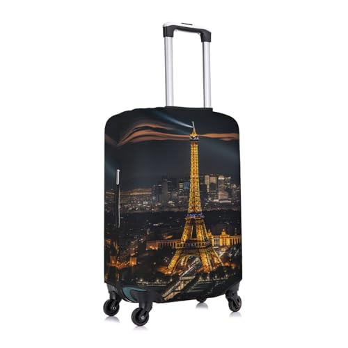 Eiffel Tower Print Travel Elastic Suitcase Luggage Baggage Cover Protector, Washable And Anti-Scratch3