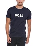 BOSS, Big Logo Cotton T-Shirt, Dark Plum Blue, XL