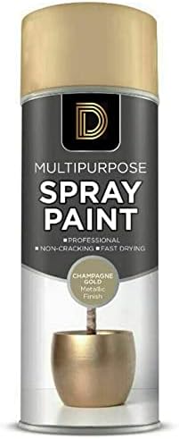 General Packaging Champagne Gold Multipurpose Spray Paint 400ml Metallic Finish (1)